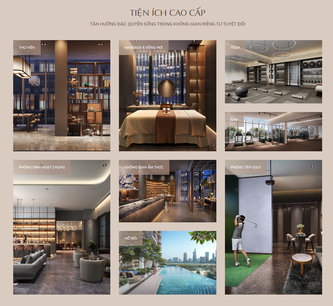 Tiện ích The Metropole Thủ Thiêm